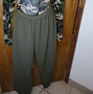 Pocket-side Wide Leg Pants